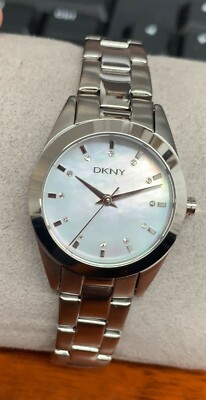 Authentic DKNY Women’s Mother of Pearl Watch Silver Stainless Steel Crystal Dkny | Accessories | Authentic Dkny Womens Mother Of Pearl  main image 3