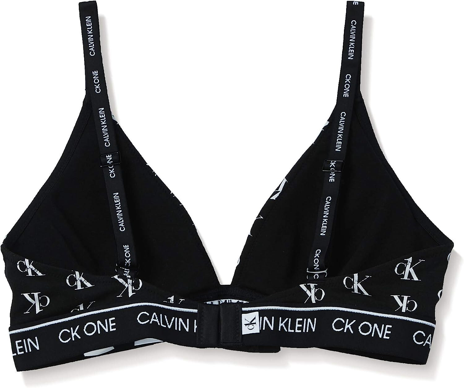 Calvin Klein Womens Ck One Lightly Lined Triangle Bralette in Black  Small thumbnail 2