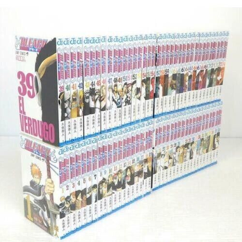 BLEACH Vol.1-74 Complete Manga Comics Set Japanese Language Taito Kubo Used