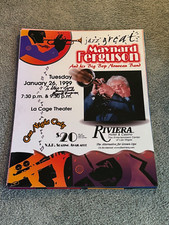 1990s Riviera Hotel Casino Las Vegas Large Signed Placard Maynard Ferguson Jazz