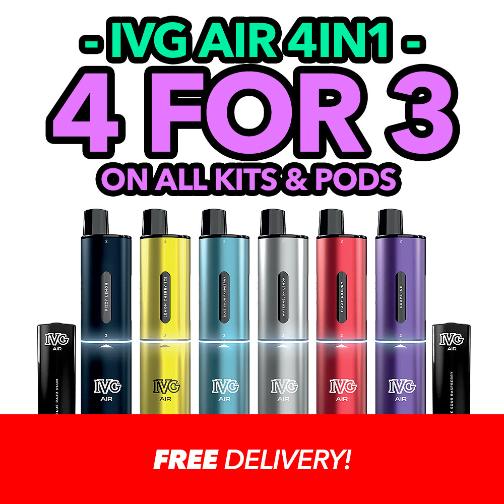 IVG Air 4 in 1 Vape Kit & Replacement Pods| Rechargeable Vape| 2400 puffs  |E-Cig | eBay UK