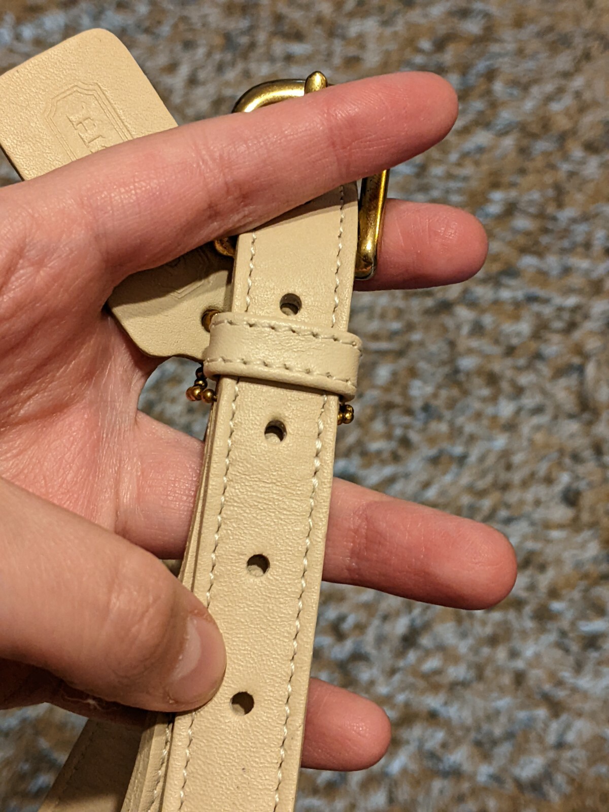 Coach Crossbody Purse White/Cream Gem