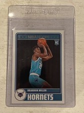 2023-24 NBA Hoops Brandon Miller Tribute Rookie Card RC #284 Charlotte Hornets. rookie card picture