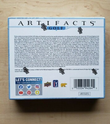 新品 2021 Upper Deck Artifacts Golf Box 2021 Upper Deck Artifacts Golf Hobby Box Factory Sealed NEW