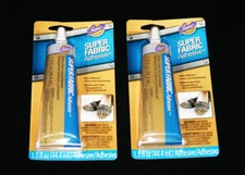 Lot of 2 Aleene's Super Fabric Adhesive Transparent Maximum Strength 1.5oz , NEW