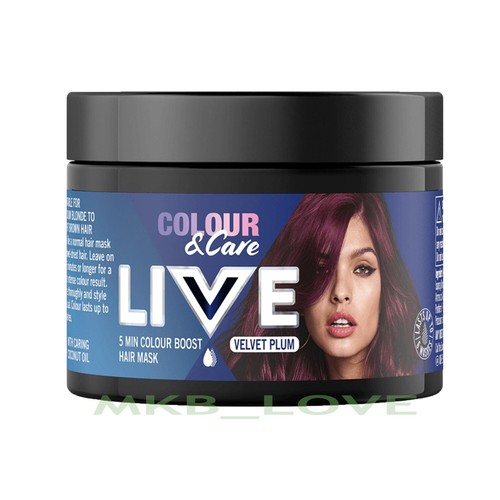 Schwarzkopf Live Velvet Plum Colour Care 5 Min Colour Boost Hair Mask 150ml - Picture 5 of 7