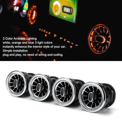 4pcs LED Turbine Air Vent ABS PC Replacement for V-Class W447 2014-2020