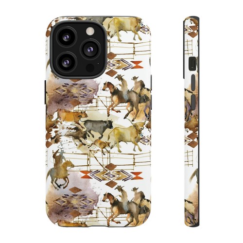 Cowboy Phone Case - Western, Wild West, Vintage Watercolor Print, Horses, Cattle - Picture 21 of 48