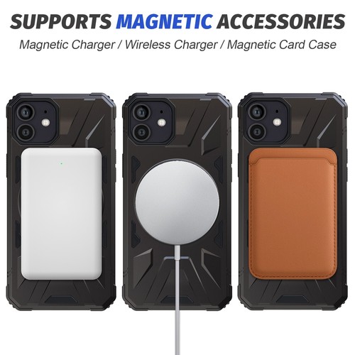For iPhone 12 Pro/12 Pro Max Case Shockproof Magnetic Ring Cover Tempered Glass - Picture 6 of 26