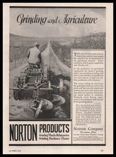 1926 Norton Co. Worcester Massachusetts Grinding Wheel Tractors Vintage Print Ad