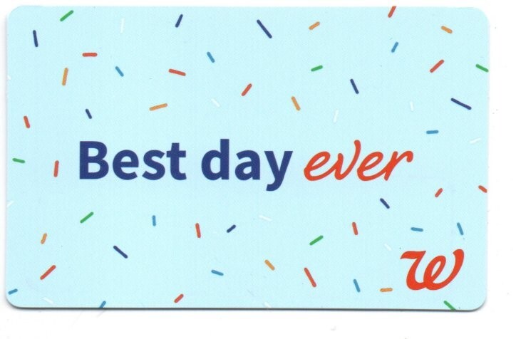 Walgreens Best Day Ever Gift Card No Value Collectible