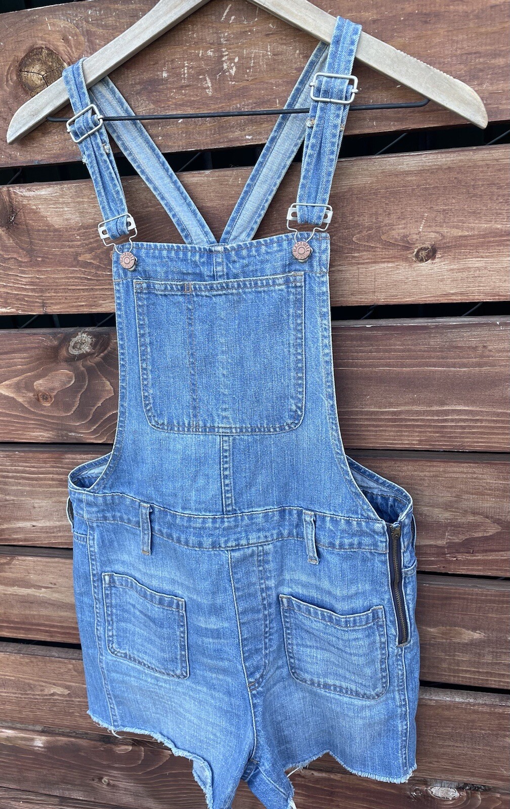 Madewell Adirondack Short Denim Overalls Womens Size … Gem
