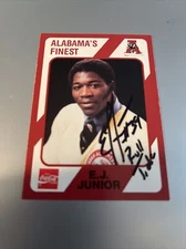 E.J. JUNIOR SIGNED ALABAMA CRIMSON TIDE FOOTBALL CARD - NICE