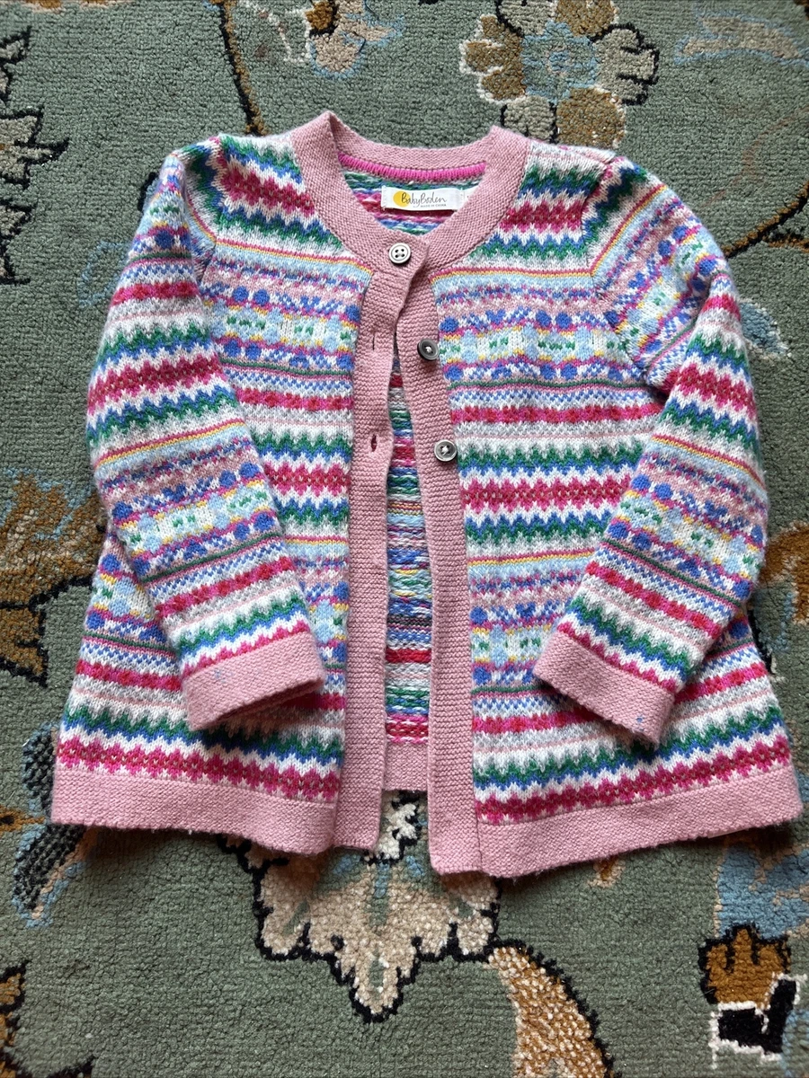 Mini boden hotsell fair isle cardigan
