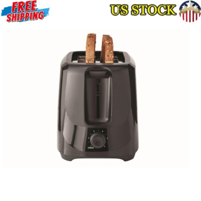 2 Slice Toaster W/ 6 Shade Settings Removable Crumb Tray Auto Centering Guides