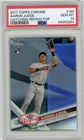2017 Topps Chrome Baseball #169 Aaron Judge Catching-Refractor Rookie PSA 10