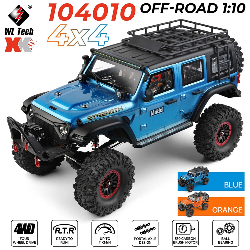 WLtoys 104010 RC Off-Road Car 1:10 4WD Remote Control Electric Climbing Vehicle - Image 2 of 4