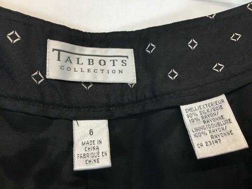 Talbots Damenhose Seide schwarz Rautenmuster Größe 6 gebraucht, in einwandfreiem Zustand - Bild 5 von 6