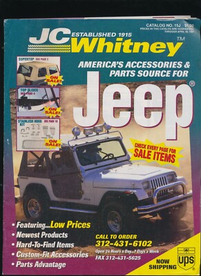Vtg Lot Of 1990s JC Whitney Jeep Automotive Catalogs Car Truck