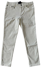 New Polo Ralph Lauren Girls Cream Slim Straight Pony Corduroy Pants Size 10