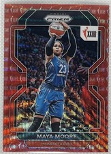 2022 Panini Prizm WNBA Maya Moore #169 25th Anniversary Red Ruby Wave Lynx