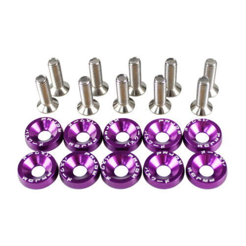 10/20/40/60/100PCS JDM Billet Fender Bumper Washer Bolt Engine Bay Dress Up Kit - Picture 17 of 20