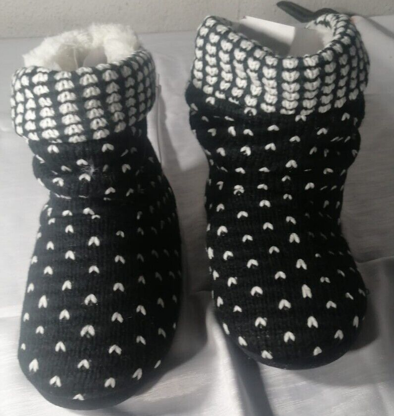 Ladies Slipper Boots Black Ruched Knitted Women Shoes By Coolers UK 3/4