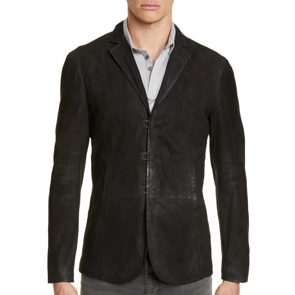 Suede blazer online black