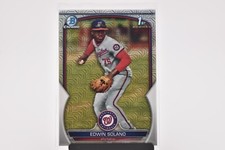 Edwin Solano 2023 Bowman Chrome #BCP-169 1st Bowman Mojo Refractor Nationals