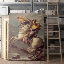 Napoleon Crossing the Alps Painting Bonaparte France Canvas Print Wall Art