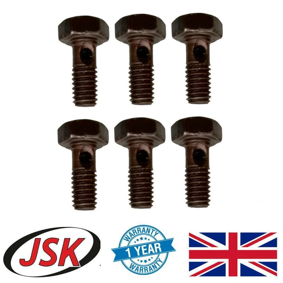 JSK Injector Banjo Screw Set 6pc for Cummins 5.9 6B 6BT 6BTA for DAF 45 55