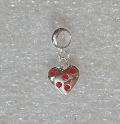 NEW DaVinci Beads & Charms Interchangeable Jewelry - Heart with Red CZ DB11-2