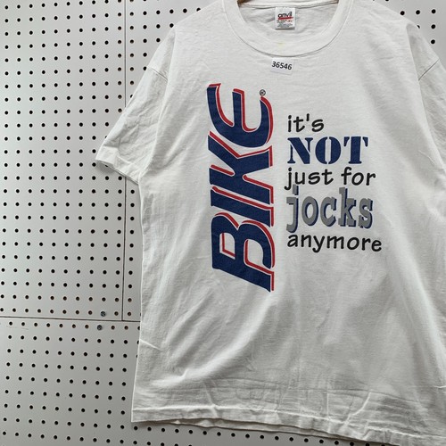 VTG 90s Bike Funny Shirt Mens XL White Single Stitch It’s Not Just JOCKS 21x30 - 第 3/17 張圖片