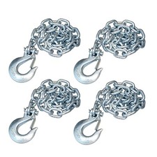 4 Pack Heavy Duty Grade 43 516 X 37 Trailer Safety Chain W Clevis Slip Hook