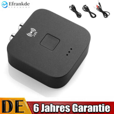 NFC Bluetooth 5.0 Empfänger 3.5mm AUX Cinch Buchse HiFi Wireless Audio Adapter