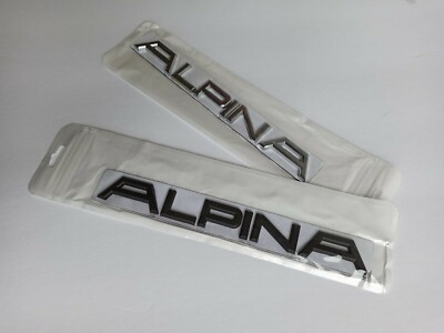 Autocollant Badge Emblème Alpina Argent Pour Coffre BMW E39 E46 E90 - Neuf, Personnalisation