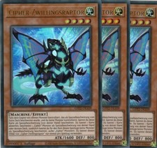 yugioh 3x Cipher-Zwillingsraptor GFP2-DE109 ULTRA 1AUFLAGE DEUTSCH