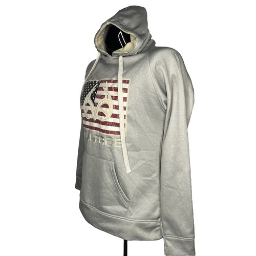 REALTREE Hoodie Sweatshirt USA Flagge Damen mittelgrau Pullover Jagd Outdoor - Bild 6 von 10