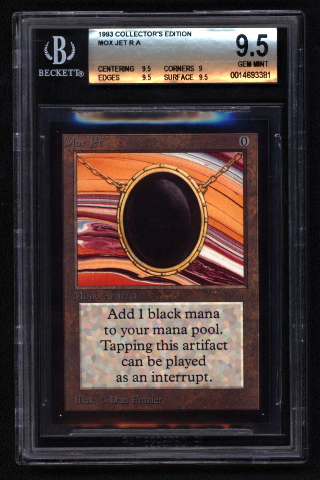 Mox Jet - Collector's Edition- MTG Magic the Gathering - BGS MINT 9.5