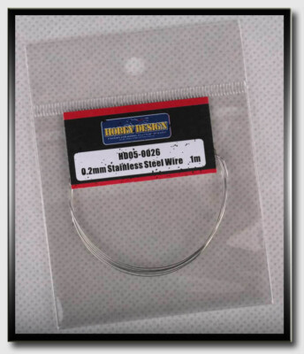 Hobby Design Stainless Steel Wire (Diameter: 0.2mm, Length: 1 meter)