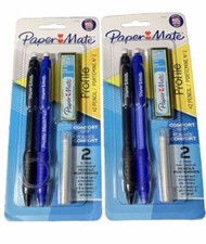 Lot of 2-Paper Mate Profile Set, 2 Pencils 0.7 mm, 5 Erasers 1 Lead Set HB  2