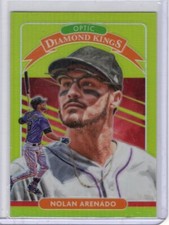 2020 Donruss Optic Lime Green Prizm Diamond Kings #29 Nolan Arenado Rockies