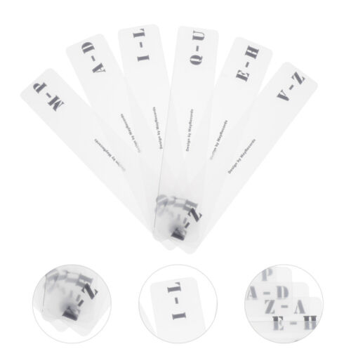 6 Pcs Classification Tag Card Acrylic Dividers for Records Office