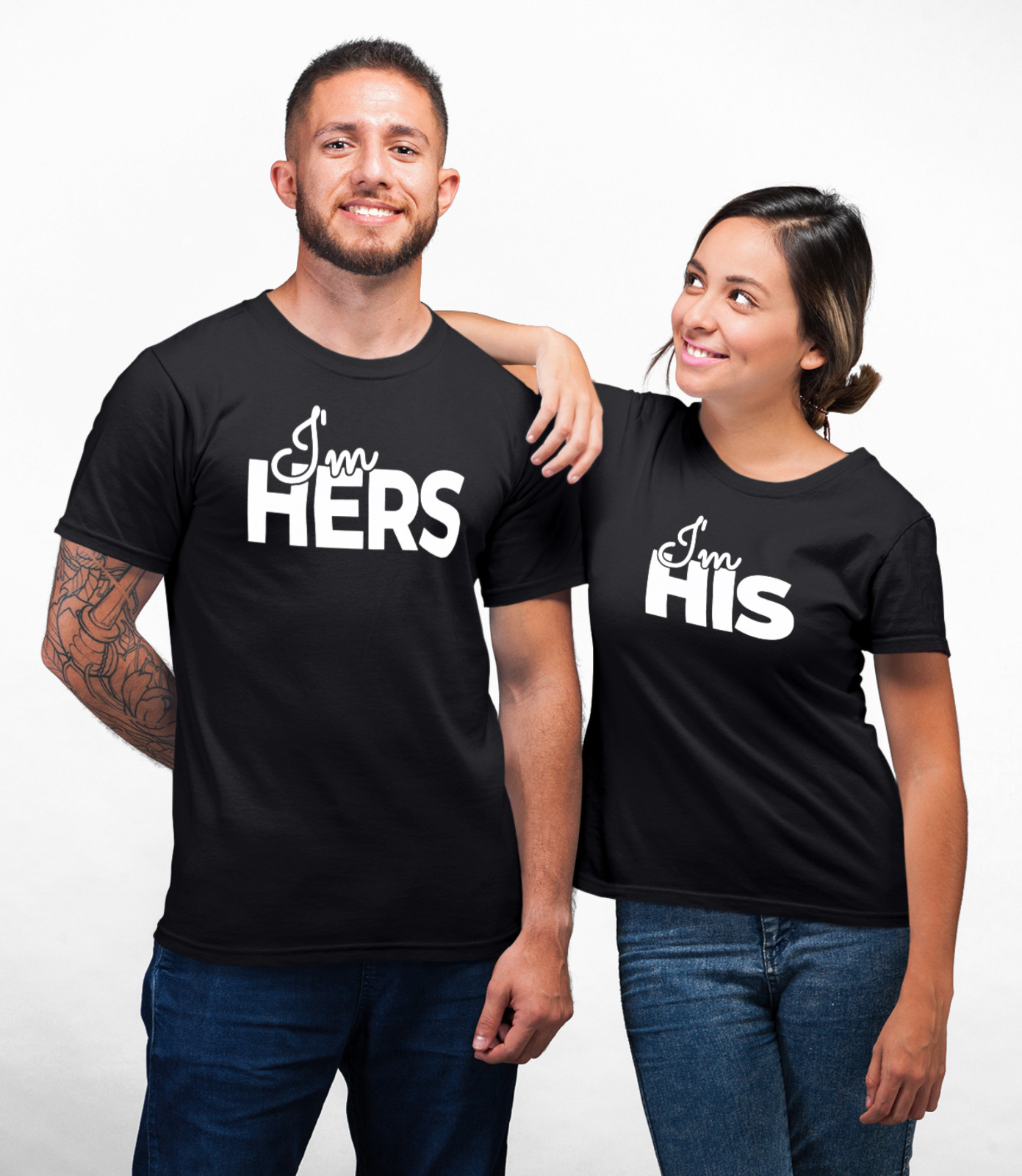 His and Hers Matching T Shirts Mr & Mrs Couples - Family - Im Hers Im His Tee image 5