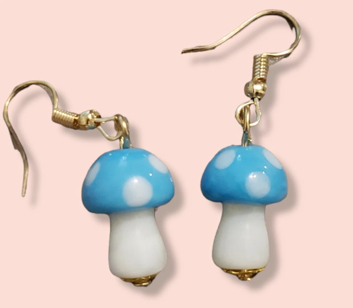 Glass mushroom deals earrings