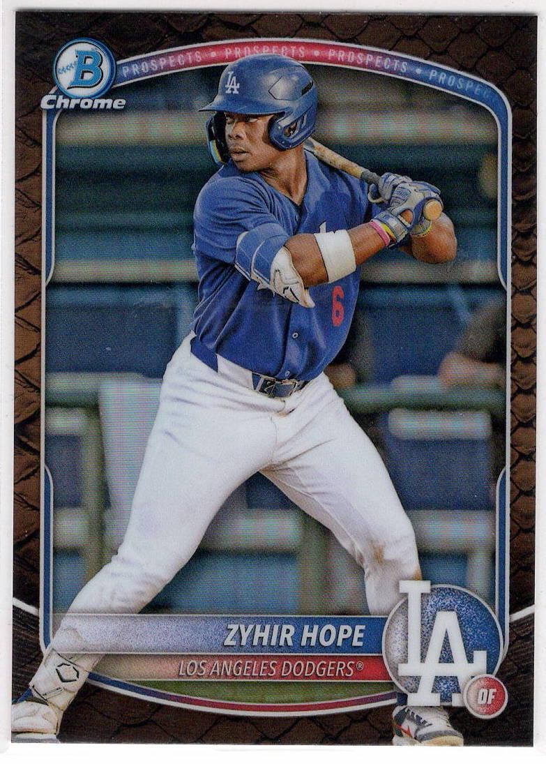 2025 Bowman #BCP-2 Zyhir Hope Chrome Prospects Reptillian