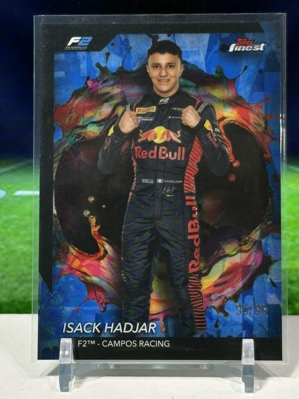 2024 Topps Finest Formula 1 Blue Refractors #241 Isack Hadjar #/99 RC