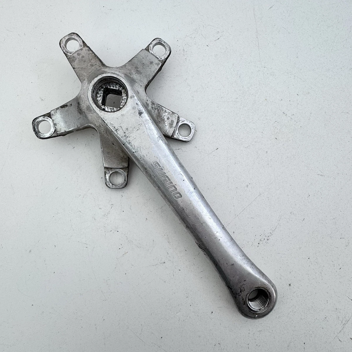 Manivelles Vélo Vintage Sugino VL Grises – 170 Mm – 130 BCD – Course Eroica