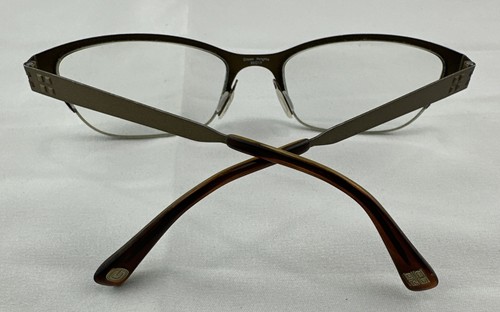 ZERO G TITANIUM CROWN HEIGHTS Brown Leopard Half Rim 55-17-135 Eyeglasses Frame - Picture 12 of 13