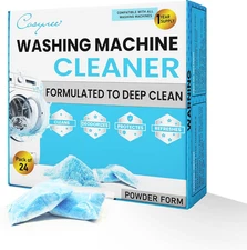 24 Washer Cleaner Tablets – Deep Cleans & Deodorizes All Washers, Removes Grime
